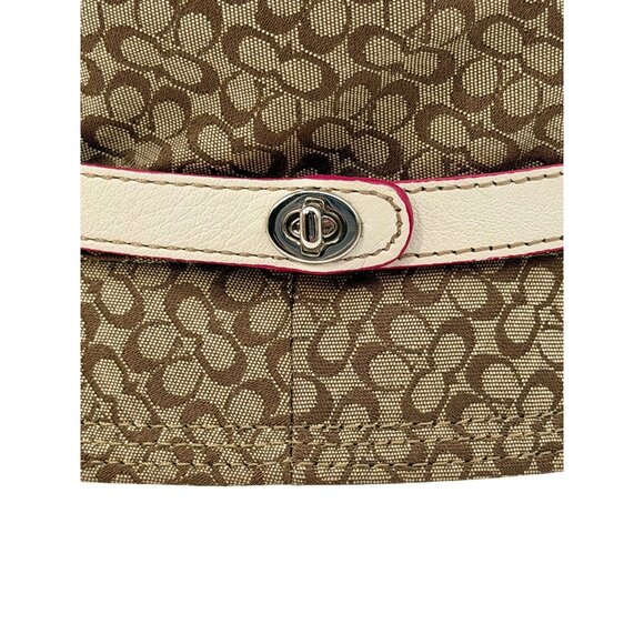 Vtg Y2K Coach Signature Brown Bucket Hat | Preppy Grunge Coastal Grandmother P/S - Picture 9 of 15